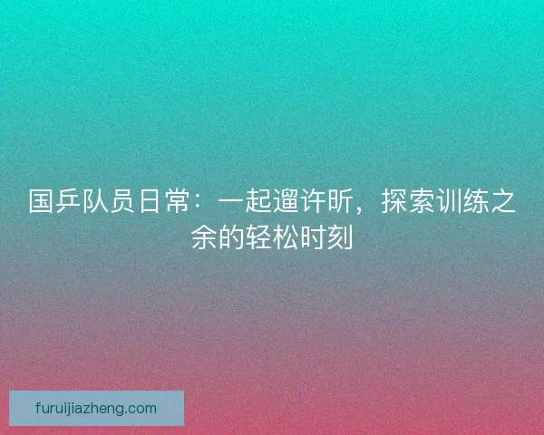国乒队员日常:一起遛许昕,探索训练之余的轻松时刻 国乒队员日常:一起遛许昕,探索训练之余的轻松时刻